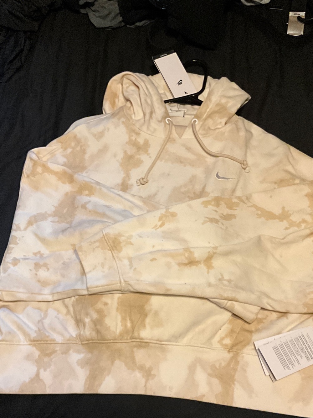 Nike Cream Beige Tie-Dye Hoodie